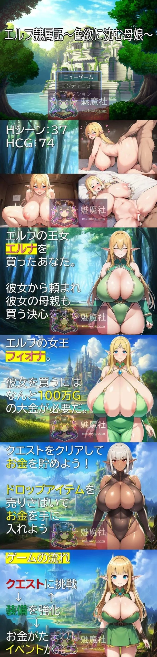 精灵奴役记 エルフ隷属記～情欲に沈む母娘～ [AI汉化版/PC/150M] 😏