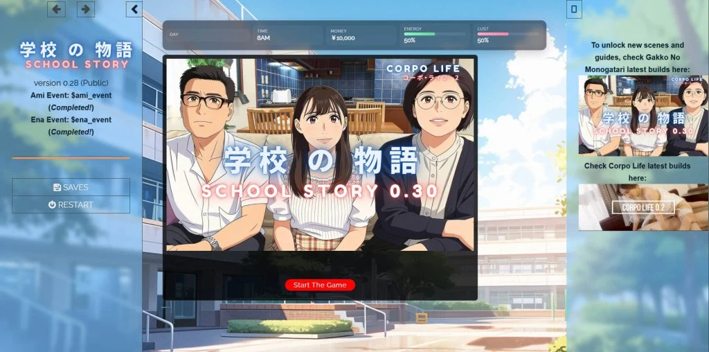 学校の物语 Gakko No Monogatari V0.28 浏览器汉化  [SLG/实写/HTML] [26G/FM/WY]