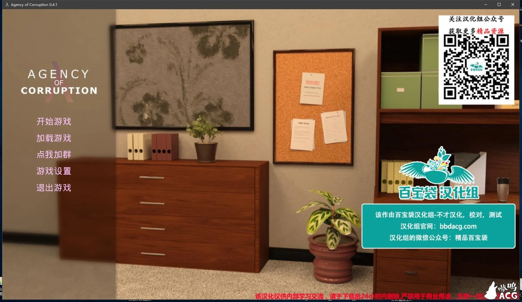 堕落代理人 v0.41 精翻汉化版（欧美SLG/百宝袋汉化）[PC+安卓] 1G
